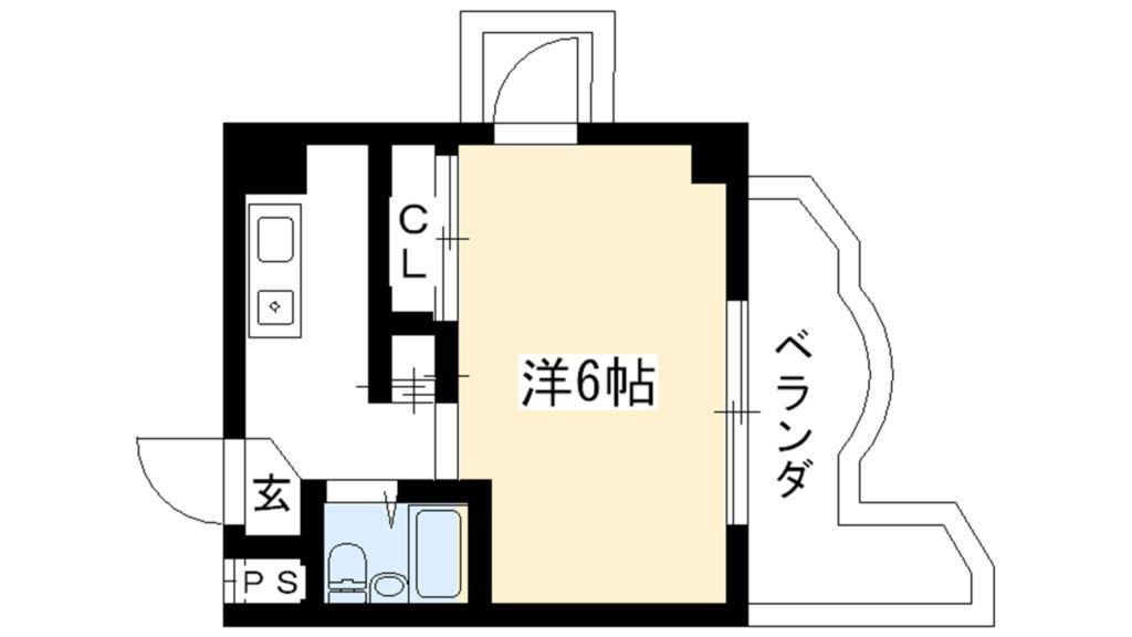 賀茂女子学生会館(1K/4階)の間取り写真