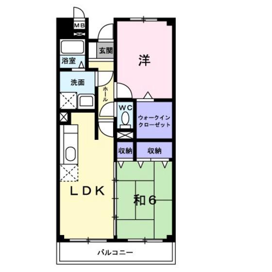 パルテール桑の木(2LDK/1階)の間取り写真