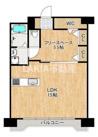 ユリシス エン ファミエ(1LDK/5階)の間取り写真