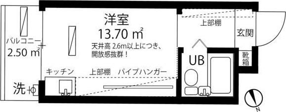 柏木MURA(1K/3階)の間取り写真