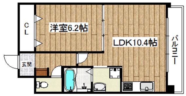 ラマージュI(1LDK/3階)の間取り写真
