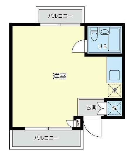 トーシンハイツ東林間(ワンルーム/3階)の間取り写真