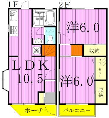 サン・ブリランテ(2LDK/1階)の間取り写真