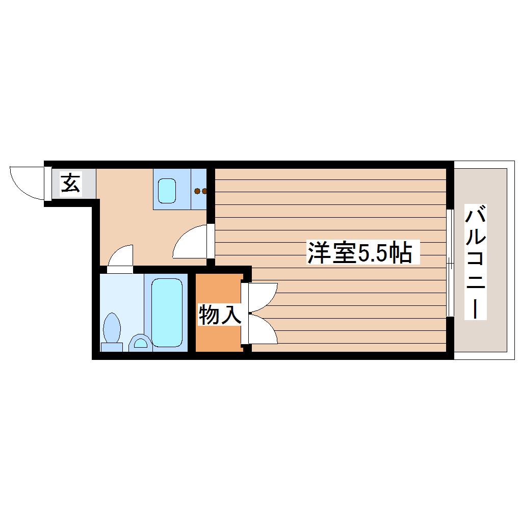 プレステージ横田(1K/4階)の間取り写真