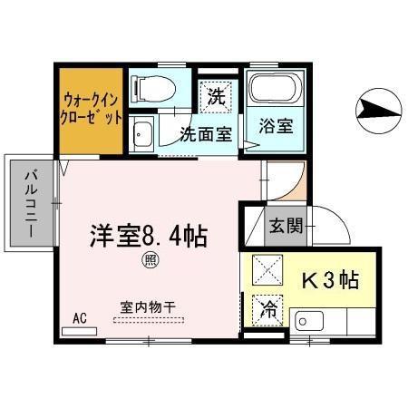 メゾン室町(1K/1階)の間取り写真