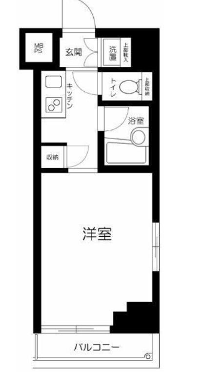 ルーブル新宿水道町(1K/2階)の間取り写真