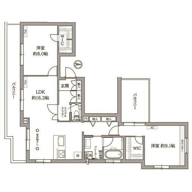 SIGNATURE07(2LDK/3階)の間取り写真