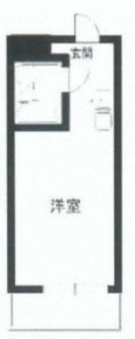 レジダンスイン目黒(ワンルーム/3階)の間取り写真