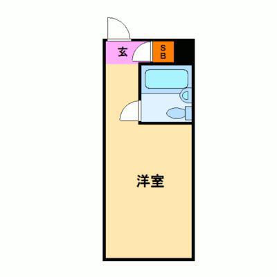 スカイコート大宮第2(ワンルーム/3階)の間取り写真