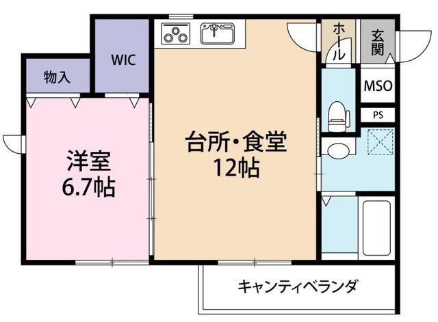 メゾン佐介ヶ谷(1LDK/2階)の間取り写真
