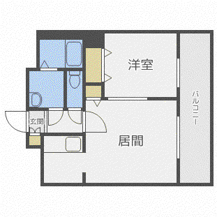 エミュー麻生(1LDK/5階)の間取り写真