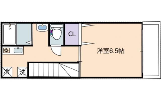 RELUXIA 北棟(1K/2階)の間取り写真