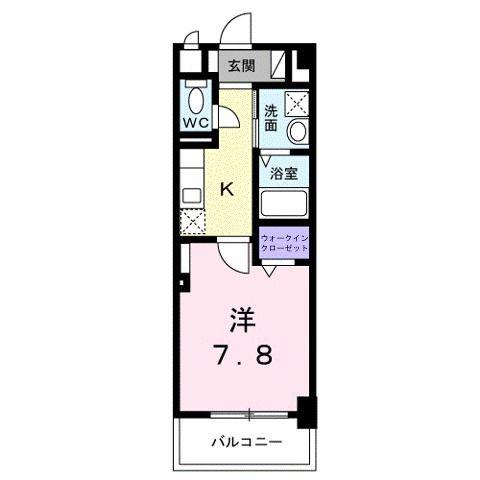 メゾン ド エートゥゼット(1K/4階)の間取り写真
