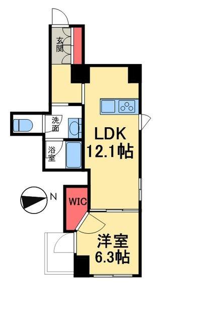 RODIA日本橋茅場町(1LDK/7階)の間取り写真