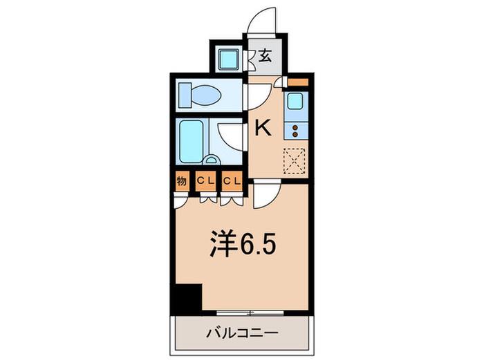 ルーブル川崎伍番館(1K/4階)の間取り写真