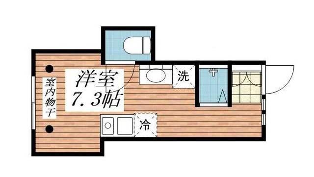 カーサビアンカ高松(ワンルーム/1階)の間取り写真