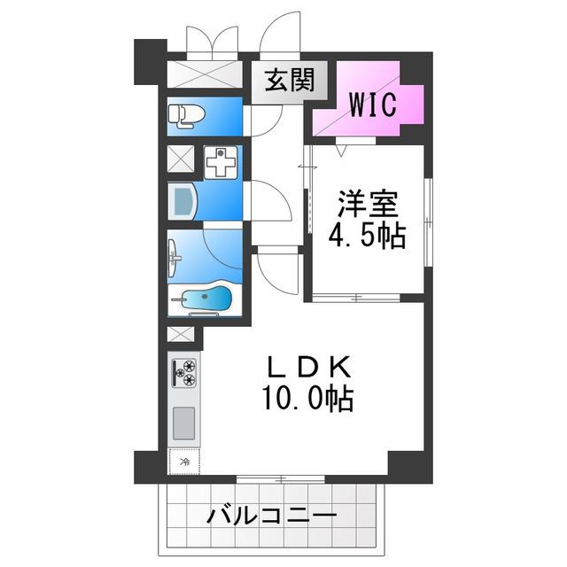 クラシスト播磨町(1LDK/7階)の間取り写真