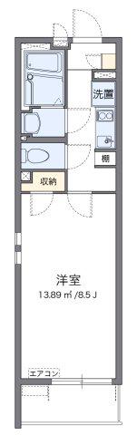 クレイノメゾン東橋本(1K/3階)の間取り写真