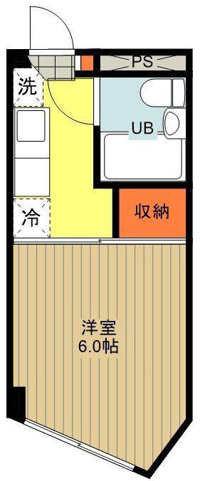 礒沼ビル(ワンルーム/2階)の間取り写真