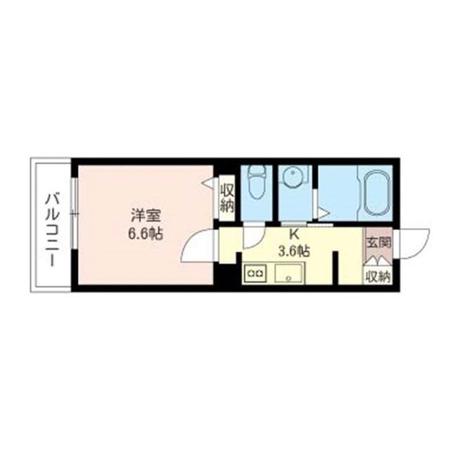 シャルル メゾン(1K/2階)の間取り写真