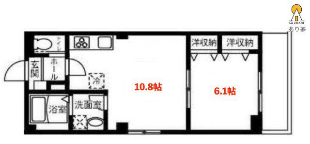 IN BLOOM(1LDK/4階)の間取り写真