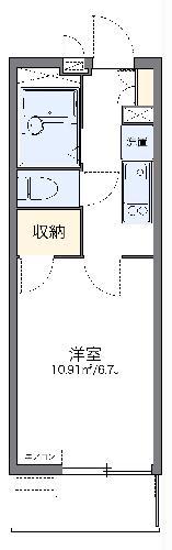レオパレスHARU(1K/1階)の間取り写真
