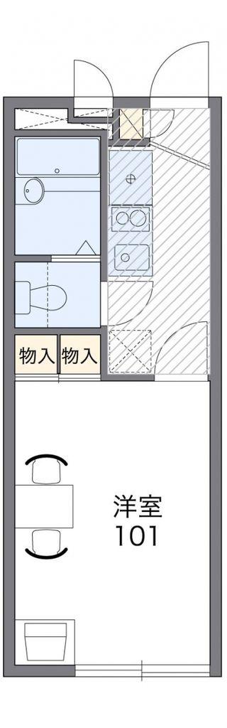 レオパレス東雲(1K/2階)の間取り写真