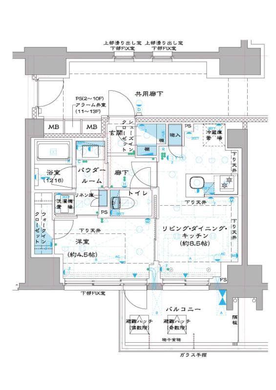 オーパスレジデンス中板橋(1LDK/13階)の間取り写真