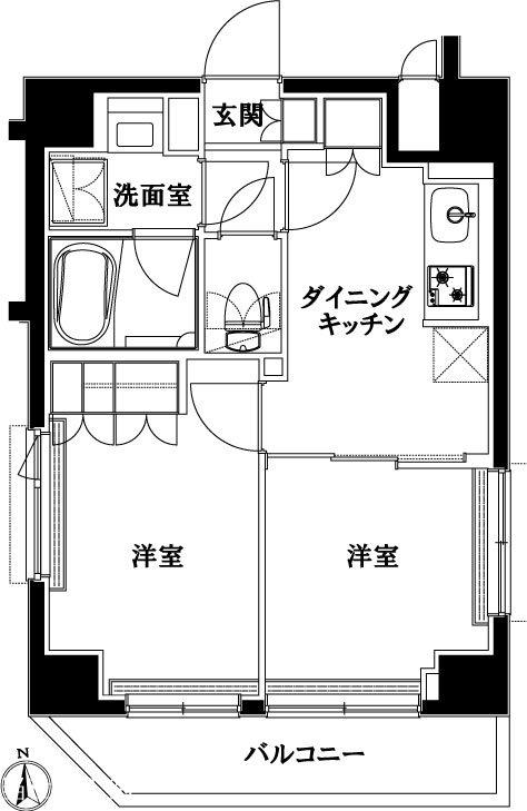 ルーブル中板橋伍番館(2DK/8階)の間取り写真