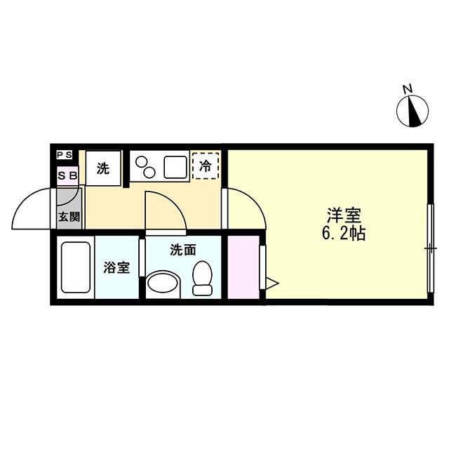 GRACEHOUSE中葛西(1K/3階)の間取り写真