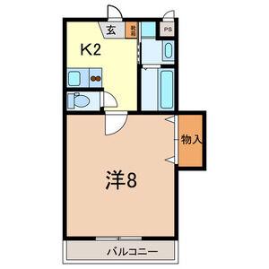 アン ソレイユ(1K/2階)の間取り写真