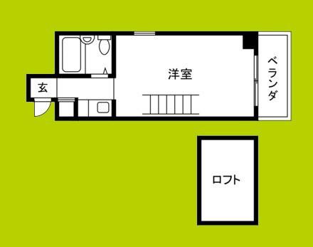 珈琲会館(1K/5階)の間取り写真