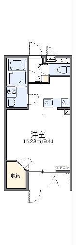 レオネクストグランドゥールS(1K/1階)の間取り写真