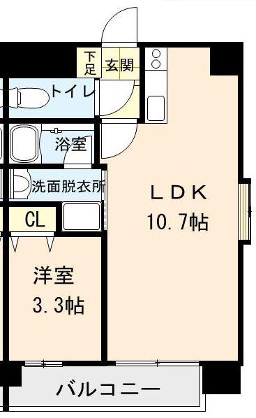ピュア京橋(1LDK/7階)の間取り写真