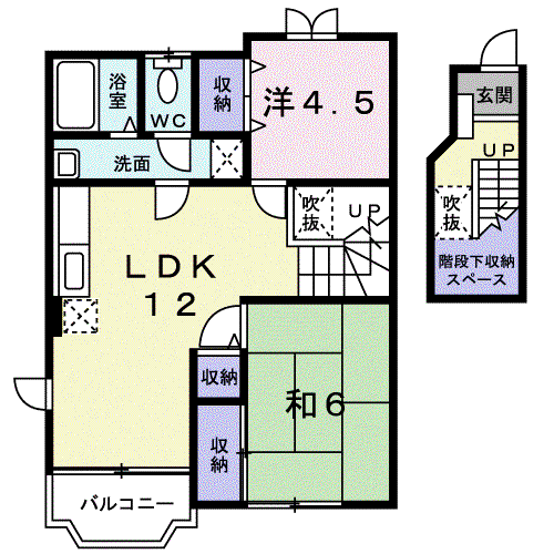 フクジュソウ(2LDK/2階)の間取り写真