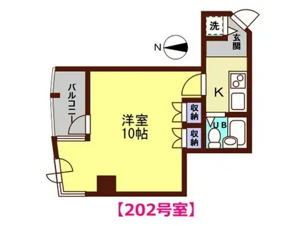 グランドパレス大手町(1K/2階)の間取り写真