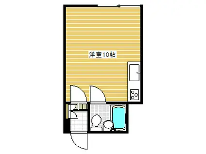 シャトーソレイユ(ワンルーム/1階)の間取り写真