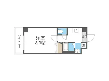 CION NISHIKUJYO(1K/9階)の間取り写真