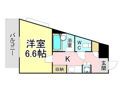 グレイス片野(1K/8階)の間取り写真