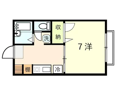 ラフォーレ清和I(1K/1階)の間取り写真
