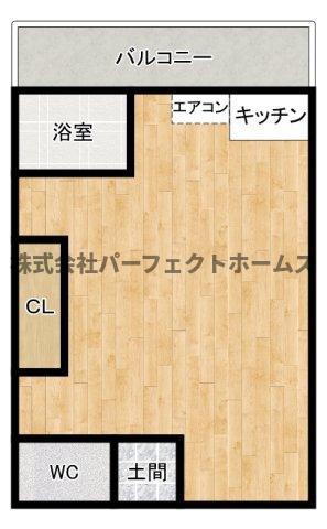 ダイバーシティ桜木町(1K/3階)の間取り写真
