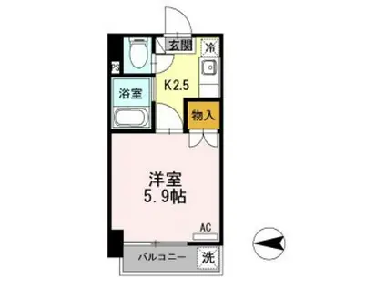 SYビル(1K/4階)の間取り写真