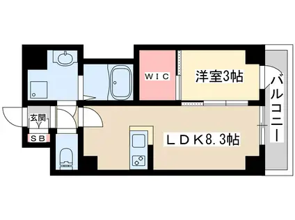 マキシブクロスエサカ(1LDK/5階)の間取り写真