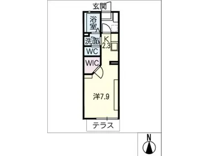 コンフォートハウス中央(ワンルーム/1階)の間取り写真
