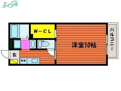 カフェテリアワケIII(1K/1階)の間取り写真