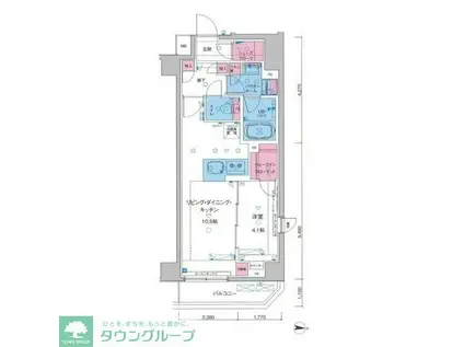 ジェノヴィア上野スカイガーデン(1LDK/7階)の間取り写真