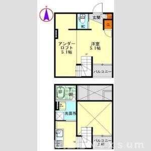 カーサ9名駅(ワンルーム/2階)の間取り写真