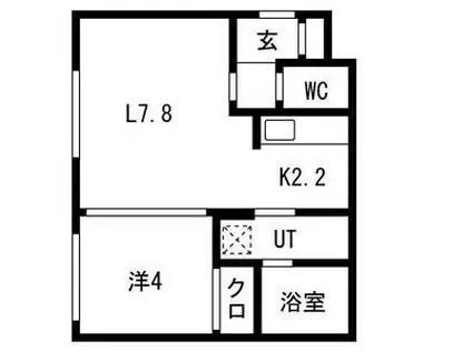 リンコントロQUINTO(1LDK/3階)の間取り写真