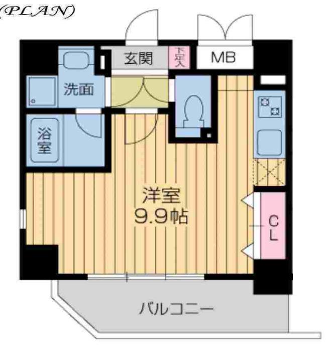 クレグラン北梅田(ワンルーム/5階)の間取り写真