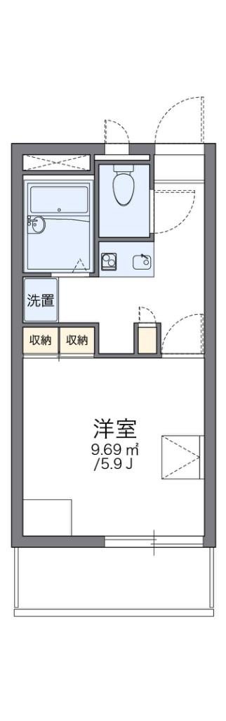レオパレス燦(1K/2階)の間取り写真